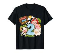 Oink Baa Moo I'm 2 Farm 2nd Birthday Kids 2 Yrs Old Party Camiseta