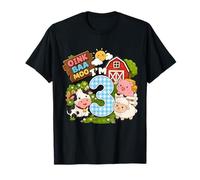 Oink Baa Moo I'm 3 Farm 3rd Birthday Kids 3 Yrs Old Party Camiseta