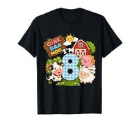 Oink Baa Moo I'm 8 Farm 8th Birthday Kids 8 Yrs Old Party Camiseta