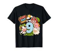 Oink Baa Moo I'm 9 Farm 9th Birthday Kids 9 Yrs Old Party Camiseta