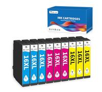 OINKWERE 9 Paquetes Tinta 16XL Compatibles con Epson 16 XL Multipack 16 XL Cartuchos de Tinta para WF-2630 WF-2750 WF-2510 WF-2760 WF-2530 WF-2660 WF-2650 WF-2010 WF-2520 WF-2540