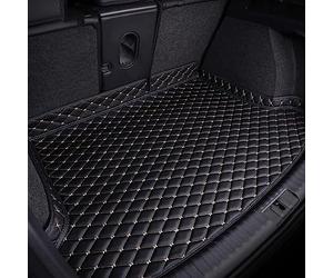 OINTJWWO Coche Alfombrillas Maletero para BMW X5 F15 2013-2018 7seats, Cuero Trasero Carga Bandeja Esteras Alfombra Moquetas Impermeable Antideslizante Protectora Interior Accesorios,B/Black-Beige