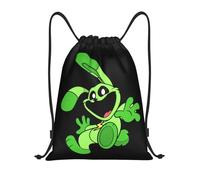 OIOEUELA Green Smiling Big Mouth Rabbit Critters - Bolsas con cordón para hombre, ligeras, animadas, para deportes, gimnasio, almacenamiento