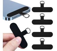 OioTuyi 6 unidades de soporte universal para cadena de teléfono móvil, almohadilla de TPU, funda convertida en cadena para teléfono móvil, no se rompe y es resistente (negro)