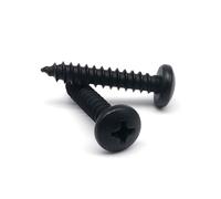 oipwtfbq 50/100 Uds M2 M2.5 Longitud 4-25mm Negro 304 Acero Inoxidable Cruz Pan Cabeza Redonda Tornillo de Madera autorroscante(Color:14mm,Size:50pcs M2.5)
