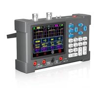 Oiqippnbv 1 juego de osciloscopio de mano de 2 canales de 120 MHz de ancho de banda 500 MSa/S + multímetro digital probador de rango automático