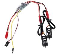 Oiqippnbv 1 Unidad de Control de Velocidad Esc Cepillado Bidireccional de Doble VíA 2S-3S Lipo 5A Esc con Motor Cepillado 2PC 050 66T para Modelo RC