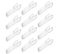Oiqippnbv 12 pinzas para servir, cuchara, tenedor, festoneados, utensilios para servir charcutería, accesorios para fiestas, alimentos, aperitivos, transparente