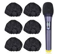 Oiqippnbv 120 fundas desechables para micrófono, no tejidas, cubierta antipolvo para micrófono, color negro, fácil de instalar, fácil de usar
