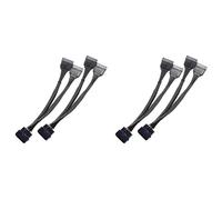 Oiqippnbv 4 cables convertidores de 4 pines macho IDE Molex a doble hembra SATA de 15 pines para disco duro HDD SSD