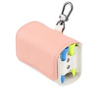 Oiqippnbv Bolsa para pelotas de golf, con bloques de color, soporte magnético de metal, hebilla para colgar 2 pelotas de golf, fácil de instalar, fácil de usar, color rosa