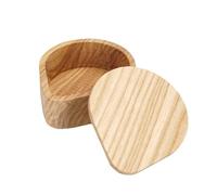 Oiqippnbv CoffeeFilter - Caja de papel redonda de madera maciza con filtro de moca, caja de papel con asa, recipiente para polvo, caja de almacenamiento de papel, fácil de instalar, fácil de usar