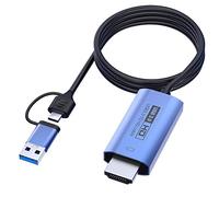 Oiqippnbv Convertidor HD 1080P 60HZ USB 3.0 a cable de conversión compatible con cable adaptador tipo C a compatible