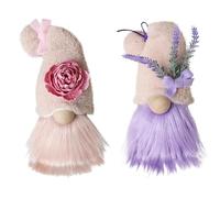 Oiqippnbv Decoraciones de Gnomos de Lavanda para el Hogar Decoración de Gnomo de Púrpura Decoración de Granja Enana de Tomte Sueco de Felpa Hecha una Mano
