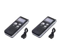 Oiqippnbv Grabadora de voz 2 x 8G, reproductor MP3 de reducción de ruido de alta definición, adecuado para reuniones y otras ocasiones