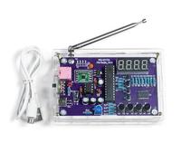 Oiqippnbv Kit de montaje de radio, placa de circuito FM, microcontrolador, bricolaje, producción electrónica, práctica de soldadura, piezas sueltas