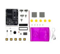 Oiqippnbv Kit de Producción de Consola de Juegos DIY, 51 Juegos de un Solo Chip, Máquina Electrónica de Soldadura Clásica, Juego de Carcasa Morada.
