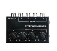 Oiqippnbv Mezclador estéreo pasivo de 4 canales, mini mezclador de audio portátil, entrada de ruido ultra bajo para estudio en , fácil de instalar