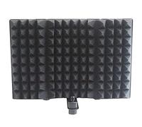 Oiqippnbv Mini micrófono de 3 paneles plegable para parabrisas con soporte para grabación de transmisión en LO-PS58