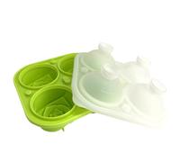 Oiqippnbv Molde cuadrado de hielo de rosa 3D, bandejas cuadradas de hielo, haz 4 hielo gigante con forma de flor, color verde claro, divertido para lavavajillas, máquina de bolas de hielo grande de
