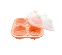 Oiqippnbv Molde cuadrado de hielo rosa 3D, bandejas cuadradas de hielo, haz 4 hielo gigante en forma de , fácil de usar