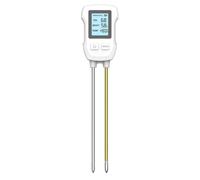Oiqippnbv Probador de suelo para macetas, pantalla LCD, termómetro de suelo, temperatura de pH, medidor de humedad, medidor de flores y plantas en maceta, probador de suelo