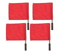 Oiqippnbv Red Sports - Bandera de árbitro de 4 piezas para eventos de pista y campo, bandera de árbitro de fútbol, bandera portadora, mango de esponja, fácil de instalar