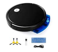 Oiqippnbv Robot aspirador inteligente 5 en 1 RS800 con control remoto, súper silencioso, trapeador húmedo y seco, electrodoméstico, fácil de instalar, fácil de usar, negro, B