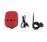 Oiqippnbv WIND3 - Altavoz Bluetooth inalámbrico para bicicleta al aire libre con soporte fijo, mini tarjeta de subwoofer, mini audio, 9 x 7,3 x 3,6 cm, fácil de usar, color rojo