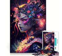 Oiran Manga Girl V Rompecabezas de 1000 Piezas para Adultos Regalos Juego de ingenio Ocio Diversión Calidad Edge Precioso Regalo (50x75cm)