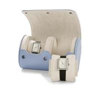 Oirlv 2 Ranuras Pelle PU Watch Roll,Relojero de Viaje,Caja Relojes,Watch Case Para Navidad, Aniversario(Azul Claro)