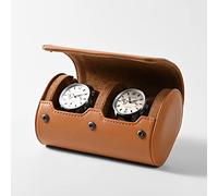 Oirlv 2 Ranuras Pelle PU Watch Roll,Relojero de Viaje,Caja Relojes,Watch Case Para Navidad, Aniversario(Marrón)