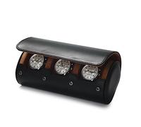 Oirlv 3 Ranuras Pelle PU Watch Roll,Relojero de Viaje,Caja Relojes,Watch Case Para Navidad, Aniversario(Negro)