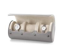 Oirlv 3 Ranuras Pelle PU Watch Roll,Relojero de Viaje,Caja Relojes,Watch Case Para Navidad, Aniversario(Gris Claro)