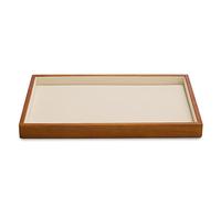 Oirlv Bandeja Plana De Madera Para Joyas, Anillos, Pulseras, Relojes, Llaves, Expositor(Blanco Crema)