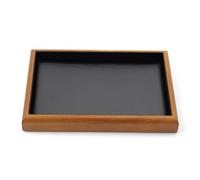 Oirlv Bandejas Planas De Madera Maciza Para Joyas, Apilables, Organizador De Joyas, Joyero(Negra)