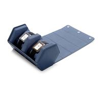 Oirlv Hexagonal PU Cuero 2 Ranuras Watch Roll,Relojero de Viaje,Roll Relojes,Watch Case,para Organizador Aniversario y Cumpleaños (Azul)