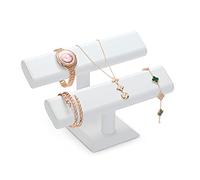 Oirlv Organizador De Joyas De Piel Sintética De Doble Capa,Con Forma De T,Para Decoración Diaria,Cuero