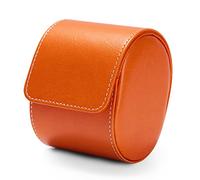Oirlv PU Cuero Watch Roll,Relojero de Viaje,Roll Relojes,Watch Case,para Organizador Aniversario y Cumpleaños (Naranja)