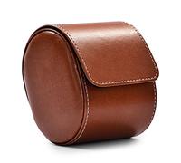 Oirlv PU Cuero Watch Roll,Relojero de Viaje,Roll Relojes,Watch Case,para Organizador Aniversario y Cumpleaños (Marrón)