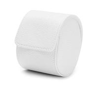Oirlv PU Cuero Watch Roll,Relojero de Viaje,Roll Relojes,Watch Case,para Organizador Aniversario y Cumpleaños (Blanco)