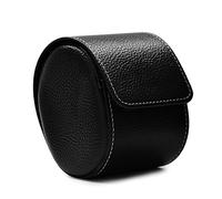 Oirlv PU Cuero Watch Roll,Relojero de Viaje,Roll Relojes,Watch Case,para Organizador Aniversario y Cumpleaños (Negro)