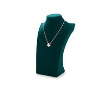 Oirlv Vintage Verde Terciopelo Soportes para Joyas Busto Soportes para Collar High End Mostrador Soportes para Joyería(H30cm)