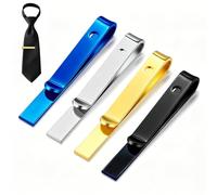OISJHW 4 Piezas Pasador de Corbata, Hombre Clip Corbata,Clip de Corbata Clásicos, Pasadores de Corbata para Negocio, para Reunión de Negocios de Boda, Mejor Regalo para Esposo y Padre