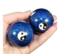 Oisonne - Bolas esmaltadas para manualidades, bolas de medicina china, bolas de meditación de metal, bolas de salud con campanillas, bolas de meditación de alivio de manos, soporte votivo de calabaza