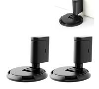 OITUGG Juego de 2 topes de puerta para suelo, con adhesivo y tornillo, 2 tipos de método de instalación, soporte adhesivo y fijación por tornillo, tope magnético mecánico ajustable para puerta