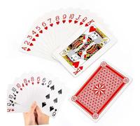 OIUAVYR 1 Unidad Baraja Poker, Baraja Poker Gigante, Naipes Gigantes, Cartas Poker, Juego Cartas Poker, Naipes Resistentes, Cartas Grandes, Juego Interiores y Exteriores,17×12cm