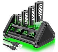 OIVO Baterías para Xbox One/Series X|S/Elite, 4x4880mWh Bateria Mando Xbox, Baterías Recargables para Mandos Xbox, Accesorios para Xbox One/Series X|S
