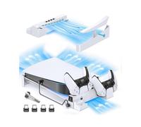 Oivo for Ps5 Console Horizontal Cooling Stand Ps5 Base Holder Ps5 Controller Charger for Playstation 5 Disc & Digital Editions