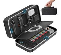 OIVO Funda Switch 2 para Nintendo Switch OLED/Original, Bolsa Switch para Joy-con 2 y Consola, Estuche Protectora de Transporte para Switch 2 para 26 Ranuras de Juego y Accesorios - Blanco
